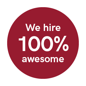 We hire 100% awesome