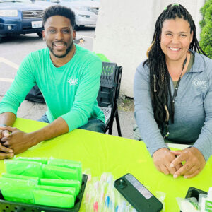 Johnnie and Julia attend the Northeast youth & Family Services 2025 Spring Market